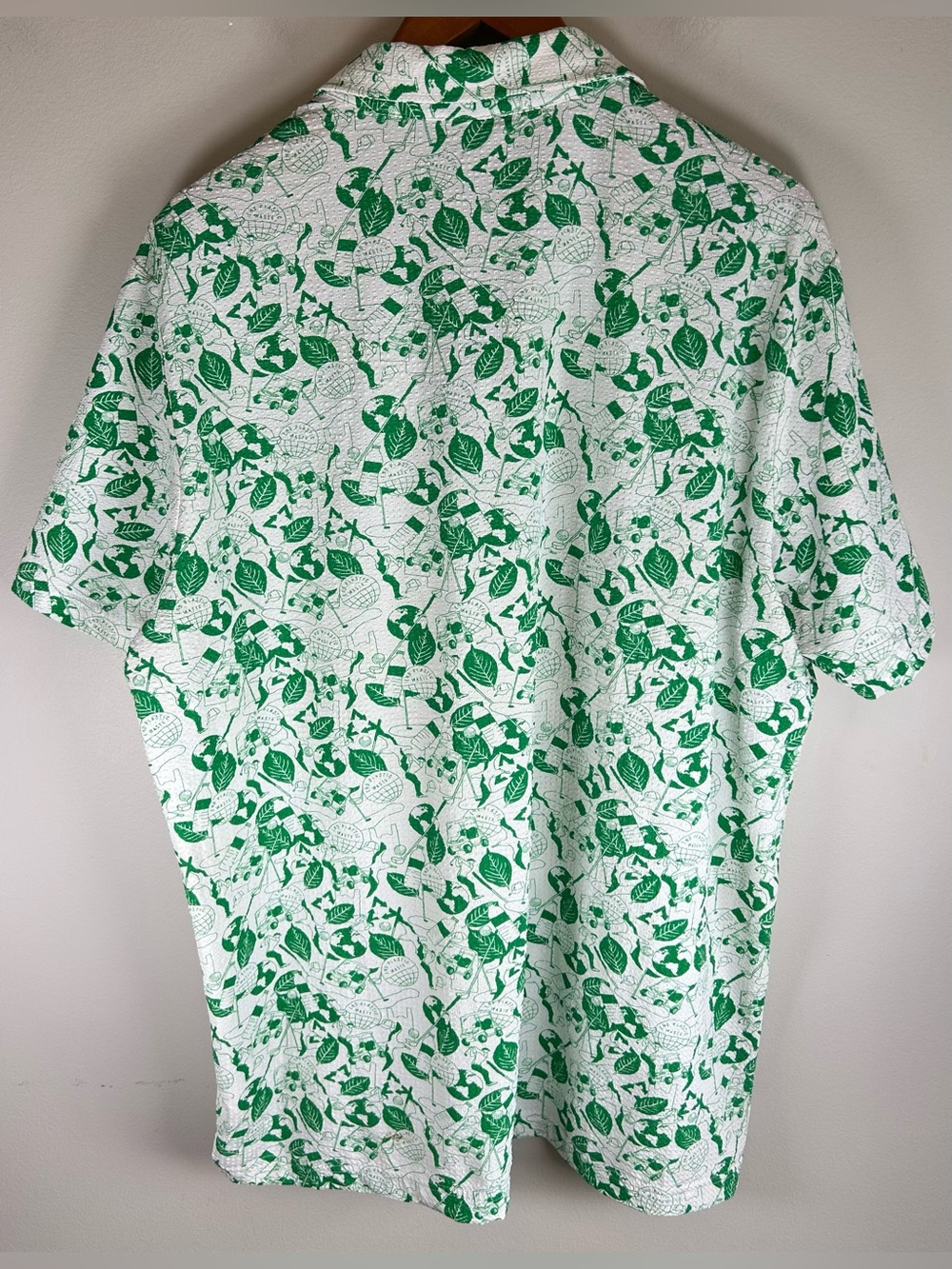 Adidas Men’s Play Green Graphic Golf Polo Shirt Size XL HS9054 Stretch EUC - Picture 8 of 14